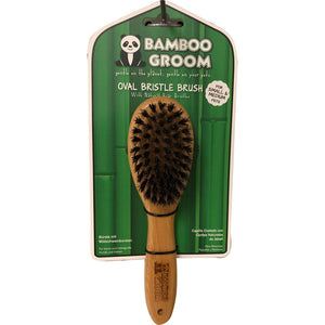 Bamboo Groom Oval Boar Bristle Brush