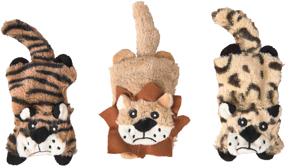 Spot Ethical Products Lil Spots Flat Cats Plush Dog Toy, 5 in, 3-Pack