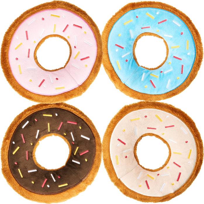 Ethical Pet Tasty Donuts Assorted Plush Dog Toy, 9 in