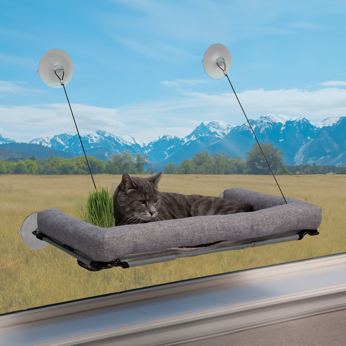 K&H Ez Mount Deluxe Kitty Sill With Grow Station
