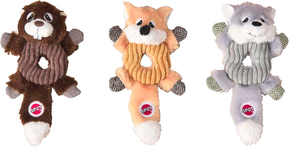 Spot Ethical Products Lil Spots Donut Crinkler Assorted Plush Dog Toy, 7 in