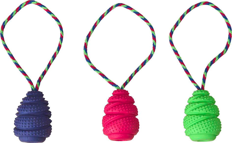 Spot Ethical Products Barrett Tough Tornado Tug Assorted Rubber Dog Toy, 4.25 in
