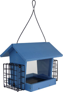 Ecocycle Hopper Hangout Bird Feeder W/ Suet