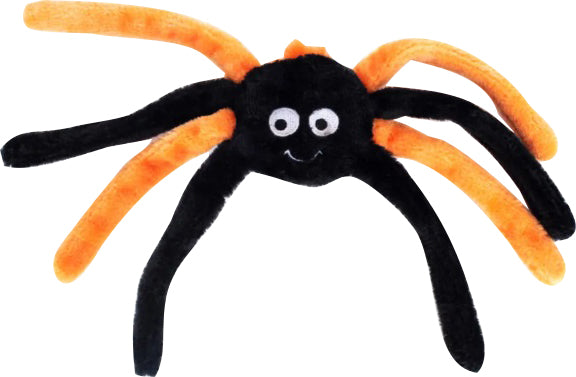 ZippyPaws Halloween Spiderz Orange Squeaky Dog Toy, Small