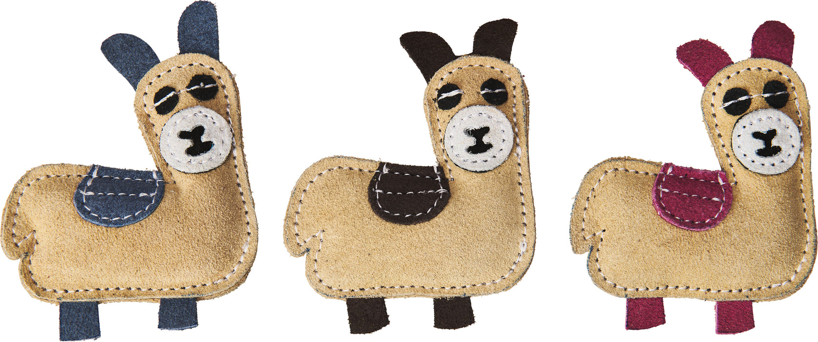 Spot Ethical Products Dura-Fuse Leather Llama Cat Toy with Catnip Assorted, 3 inches