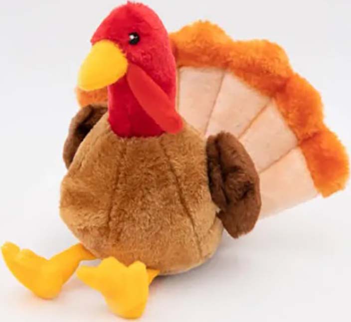 ZippyPaws Fall Harvest Tucker The Turkey Dog Toy, Medium