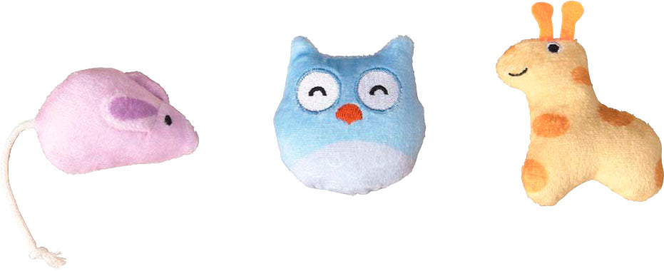 Spot Ethical Products Cuddly and Colorful Cat Toys, 3-Pack