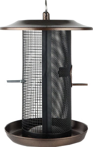 Beloved Bronze Dual-Chamber Metal Mesh Bird Feeder