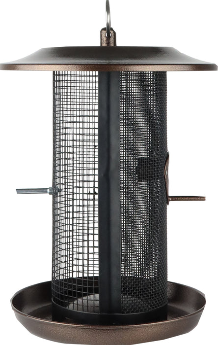 Beloved Bronze Dual-Chamber Metal Mesh Bird Feeder