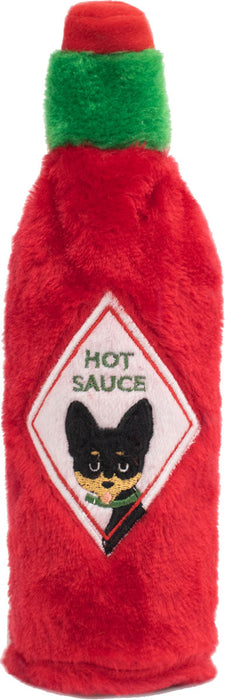 ZippyPaws Crusherz Hot Sauce Pupbasco Dog Toy, Red (Medium)
