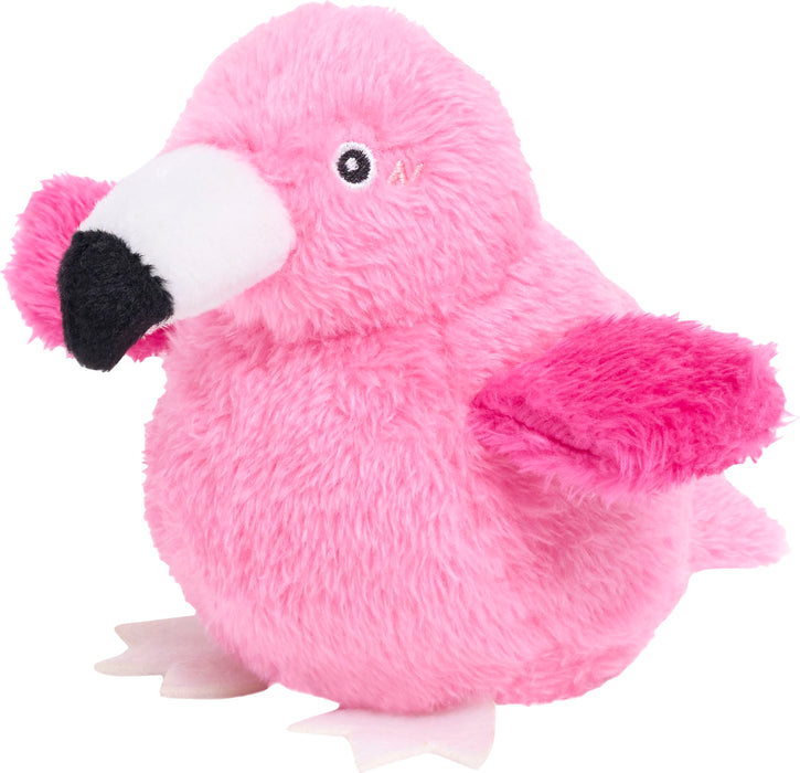 ZippyPaws Tuff+ 2-In-1 Birdiez - Flamingo Plush Dog Toy