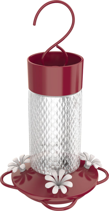 Charming Cherry Glass Hummingbird Feeder