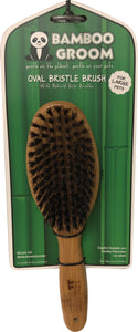 Bamboo Groom Oval Boar Bristle Brush