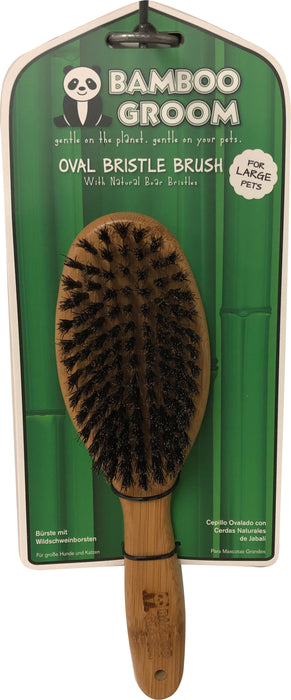 Bamboo Groom Oval Boar Bristle Brush