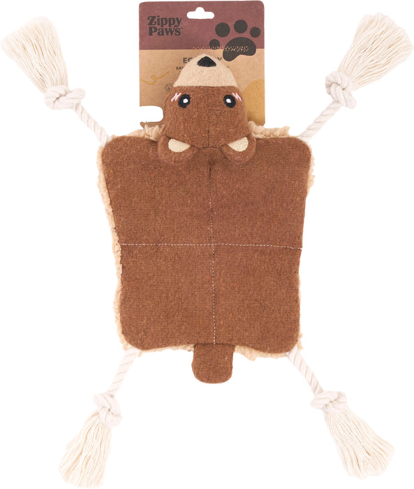 ZippyPaws Eco Knotty Crawler-Bear Squeaky Dog Toy