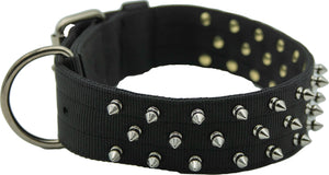 Bravo Nylon Spiked Dog Collar
