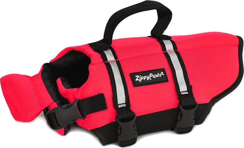 ZippyPaws Adventure Dog Life Jacket, Red/Black XS