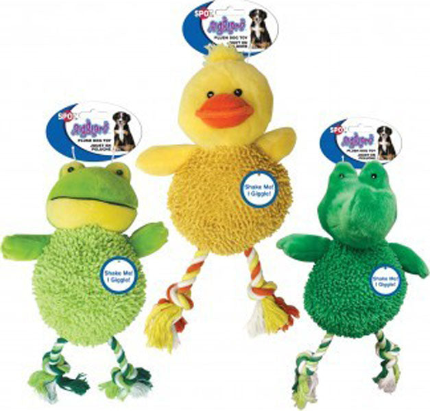 Ethical Products Giggler Plush Water Critter Assorted Dog Toy, 12 in