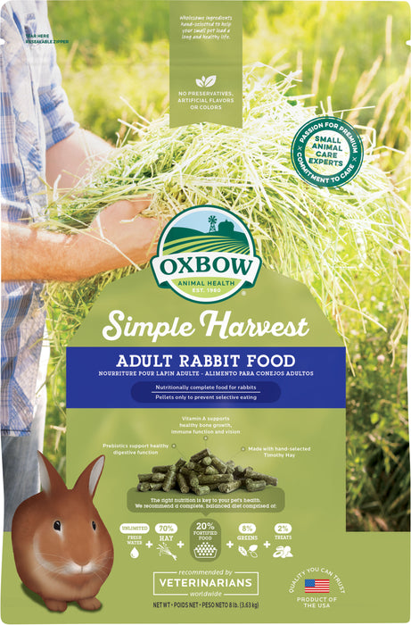 Oxbow Animal Health Simple Harvest Adult Rabbit Food, 8 lb