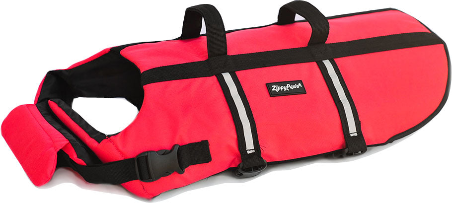 ZippyPaws Adventure Dog Life Jacket, Red/Black MD