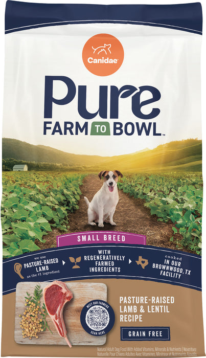 Canidae Pure Farm to Bowl Pasture-Raised Lamb & Lentil Small Breed Dry Dog Food, 4 lb