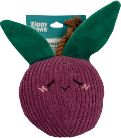 ZippyPaws Crinkle Crops - Plum Squeaker Dog Toy