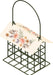 Decorative Metal Suet Cage Bird Feeder W/Roof