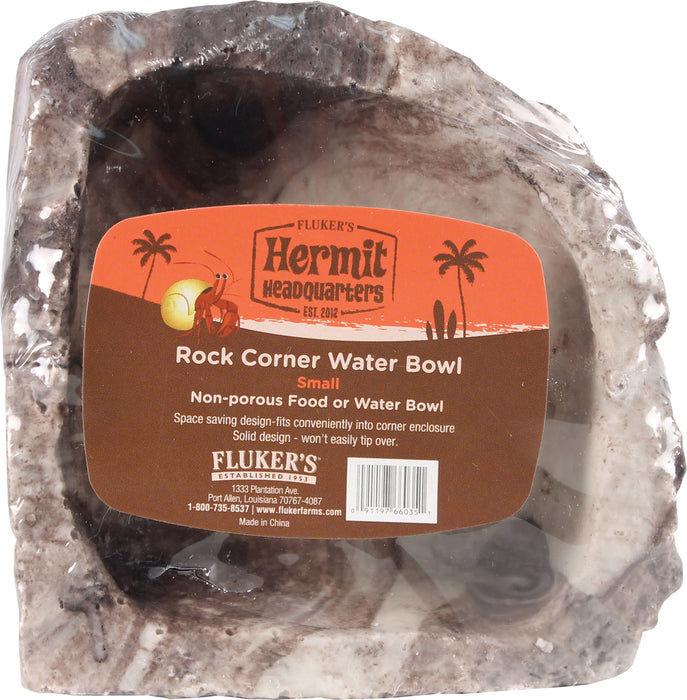 Flukers Hermit Headquarters Hermit Crab Rock Corner Bowl