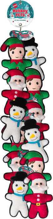 Ethical Pet Spot Holiday Ballistic Buddies Dog Toy Clipstrip, Assorted, 9.5 inches