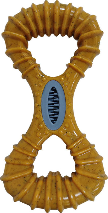 Ethical Pet Bam-Bone Dental Bridge Dog Chew Toy, Peanut Butter, 6 inches