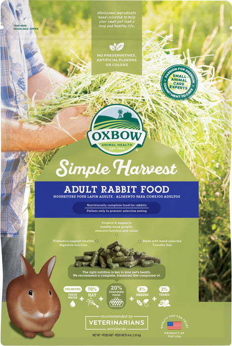Oxbow Animal Health Simple Harvest Adult Rabbit Food, 4 lb