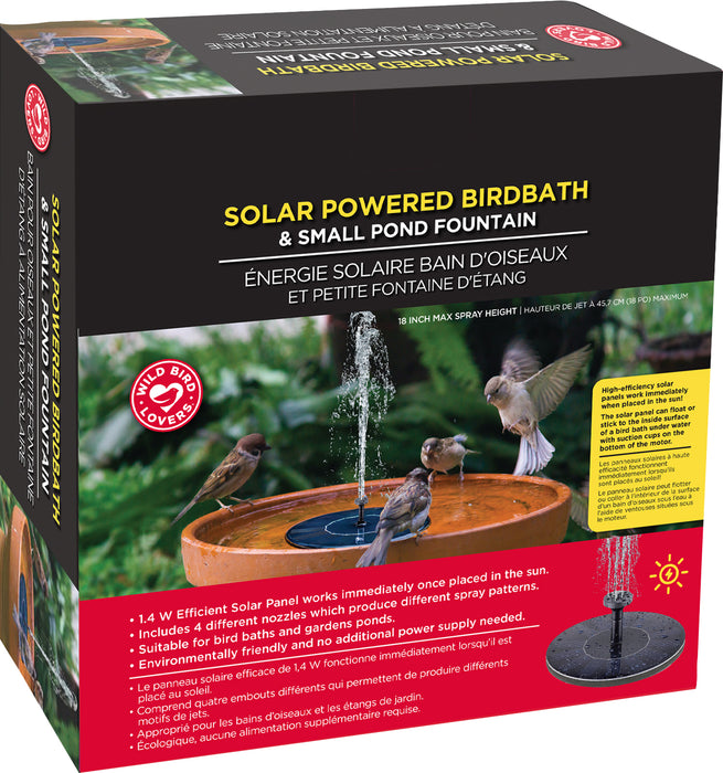 Solar Powered Birdbath Fountain