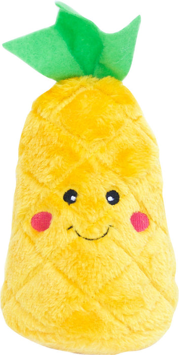 ZippyPaws Nomnomz Pineapple Plush Dog Toy, Yellow Medium