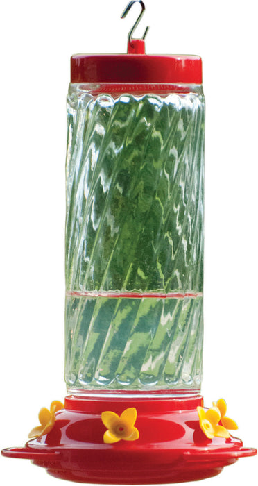 Swirl Glass Hummingbird Feeder
