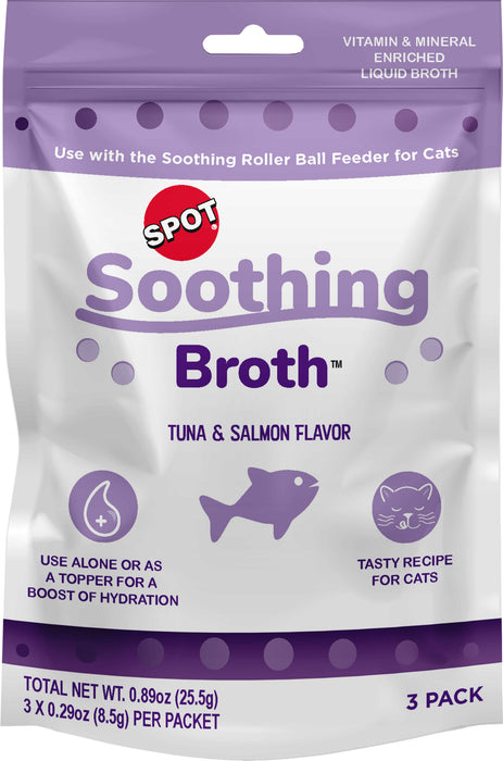 Spot Ethical Products Soothing Salmon & Tuna Broth for Cats Topper, 3-Pack