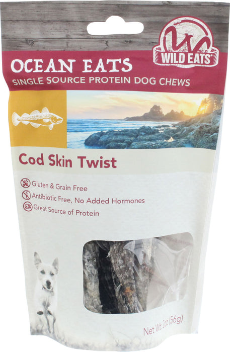 Wild Eats Cod Skin Twist Dog Chews