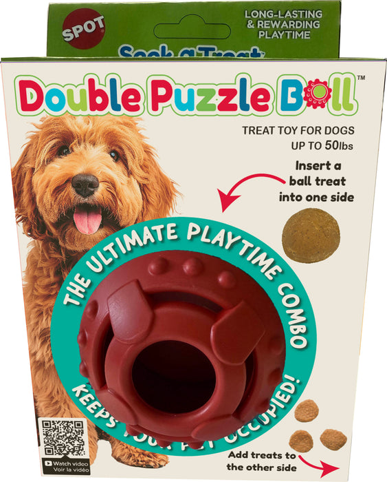 Spot Ethical Products Seek A Treat Puzzle Ball Interactive Dog Toy, 3.25 in