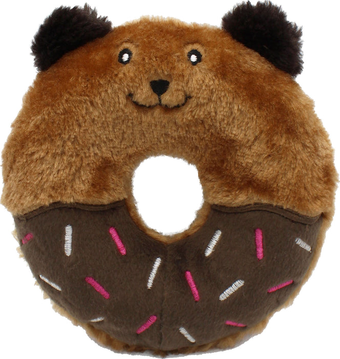 ZippyPaws Donutz Buddies Bear Squeaker Dog Toy, Medium