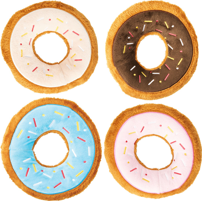 Ethical Pet Tasty Donuts Assorted Plush Dog Toy, 7.5 in