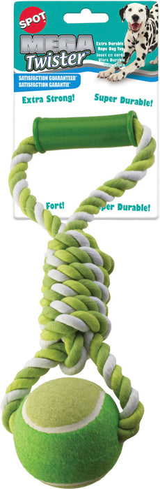 Ethical Pet Mega Twister Mega Ball Tug Dog Toy, Assorted, 17 inches