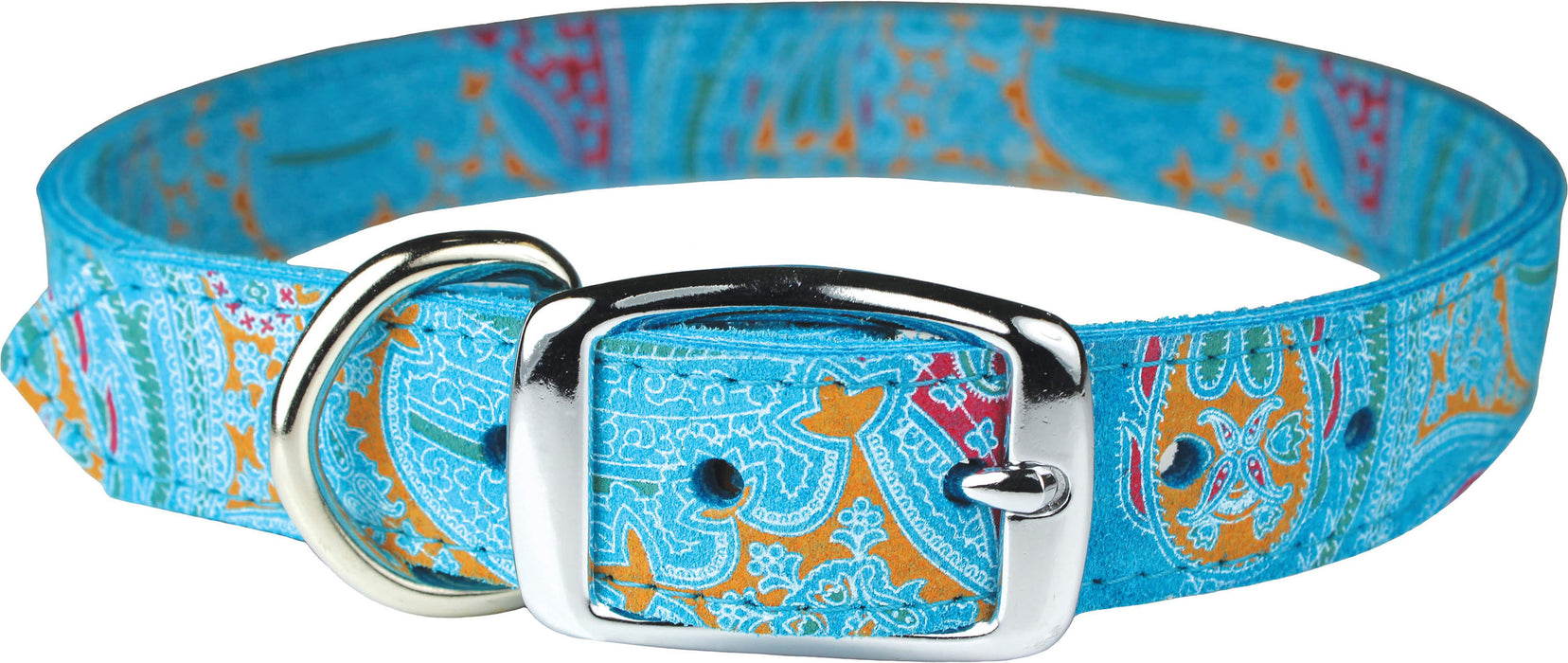 Leather Paisley Dog Collar