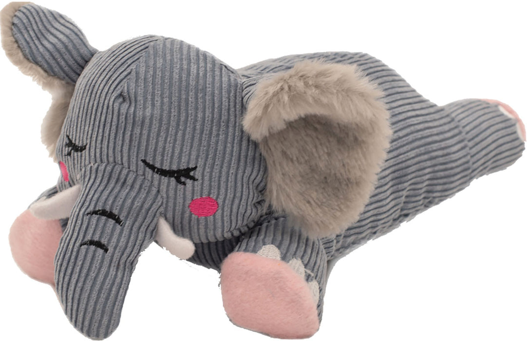 ZippyPaws Snooziez With Shhhqueaker-Elephant Dog Toy, Medium