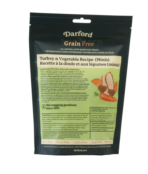 Darford Grain Free Dog Biscuits Turkey Recipe Mini 12 oz