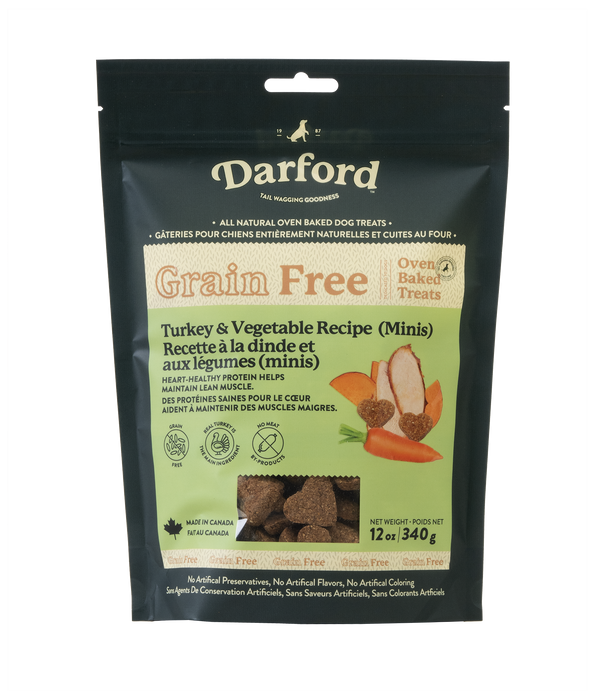 Darford Grain Free Dog Biscuits Turkey Recipe Mini 12 oz