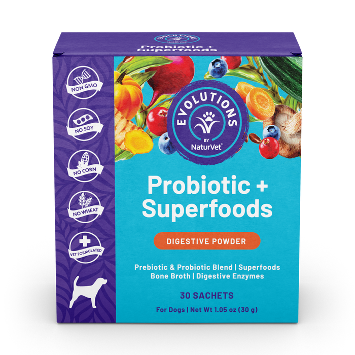 Evolutions by NaturVet Probiotic & Superfoods Digestive Powder 30ct