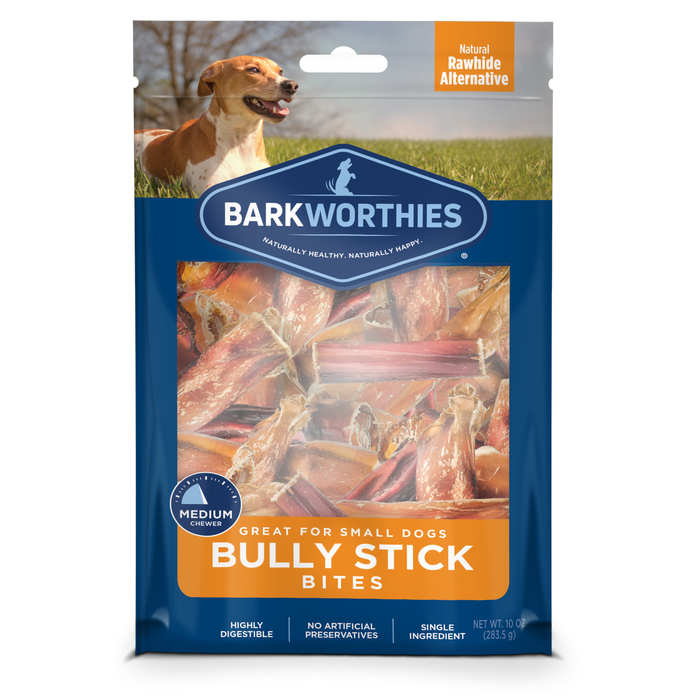 Barkworthies Bully Stick Bites Dog Treat 10oz - Image 2