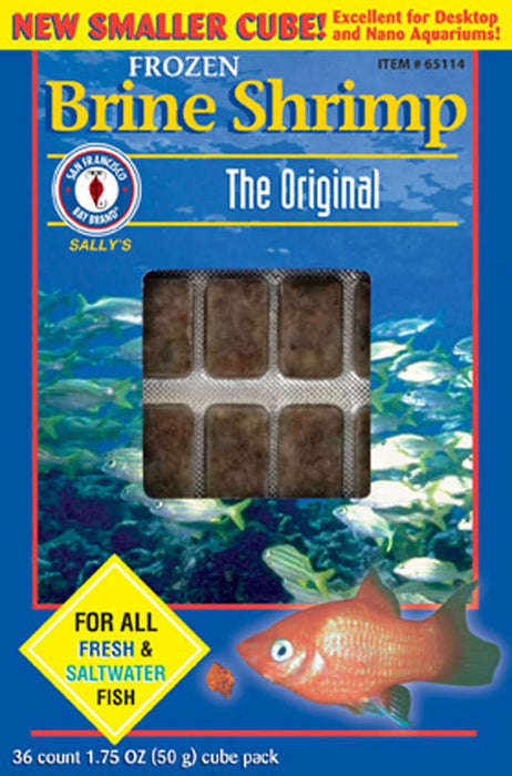 San Francisco Bay Brand Brine Shrimp Frozen Fish Food 1.75 oz 36 Count