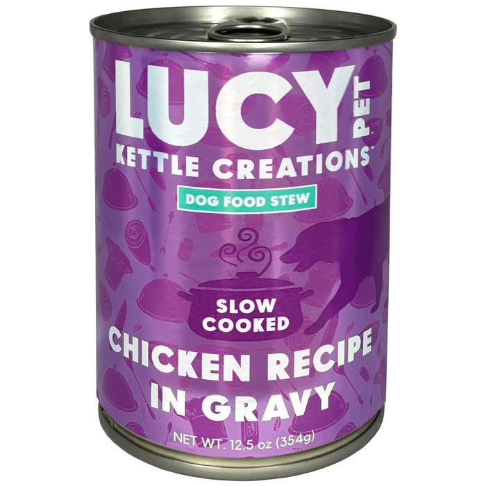 Lucy Pet Products Kettle Creations Chicken In Gravy Dog Food 12.5 Ounces (Pack of 12)