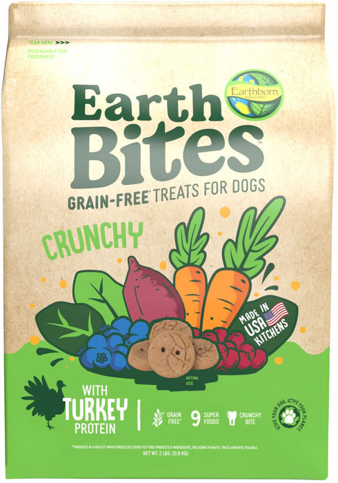 Earthborn Holistic EarthBites Crunchy Dog Treats Turkey & Pumpkin 2lb