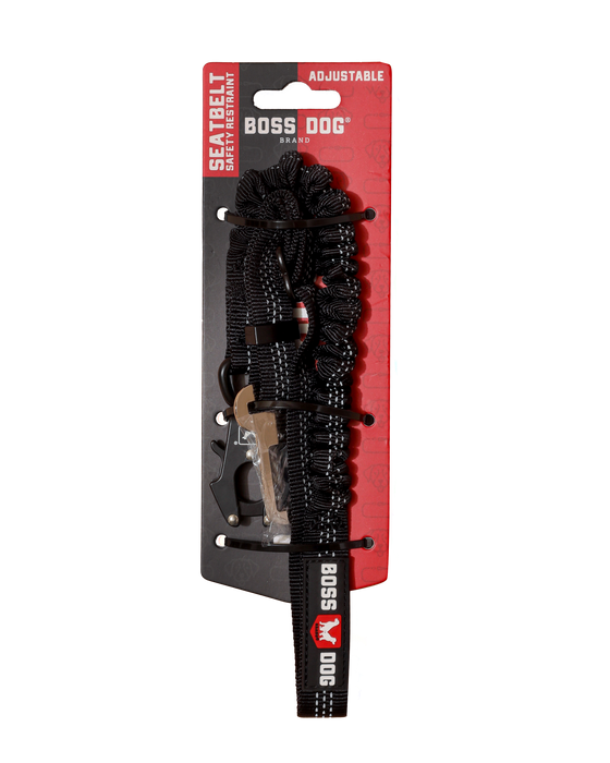 Boss Dog Tactical Seatbelt w/Bungee Black 25-32in